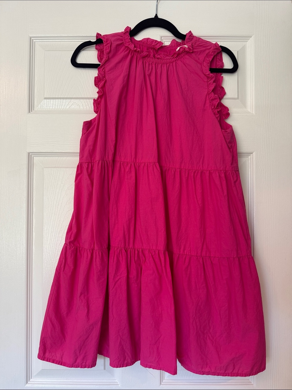 Pink Ruffle Tiered Dress